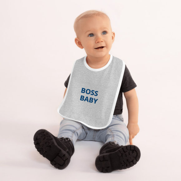 Om indstilling jeg er glad regiment BOSS BABY Embroidered Baby Bib - Healthy Mum & Bub
