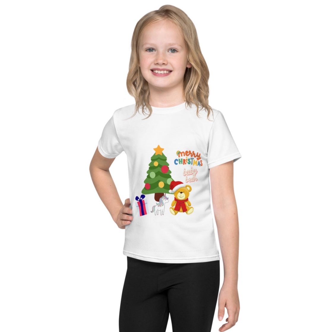 Baby Bear Christmas Kids crew neck t-shirt