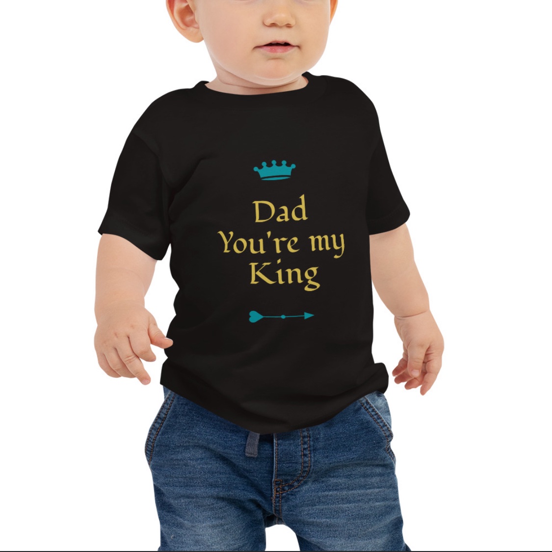 Dad You're My King Baby Jersey Short Sleeve Tee