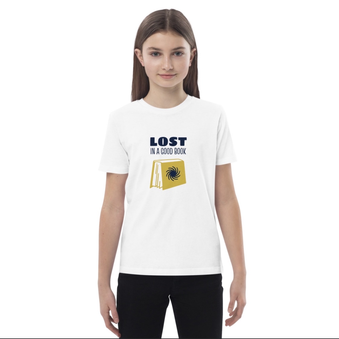 Lost in a Good Book Organic cotton kids t-shirt