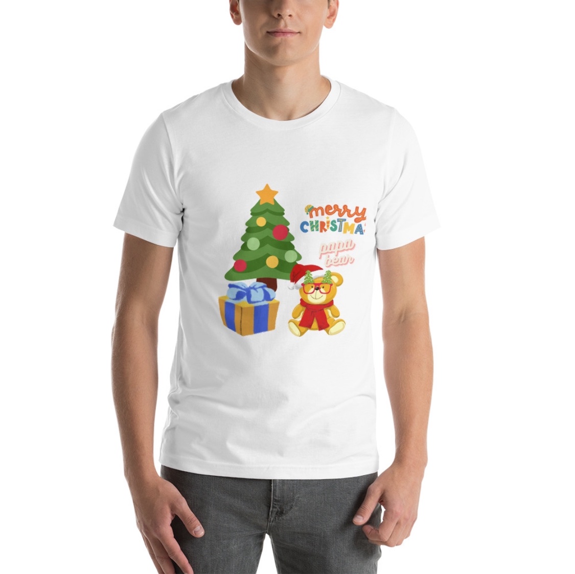 Papa Bear Christmas Short-Sleeve T-Shirt