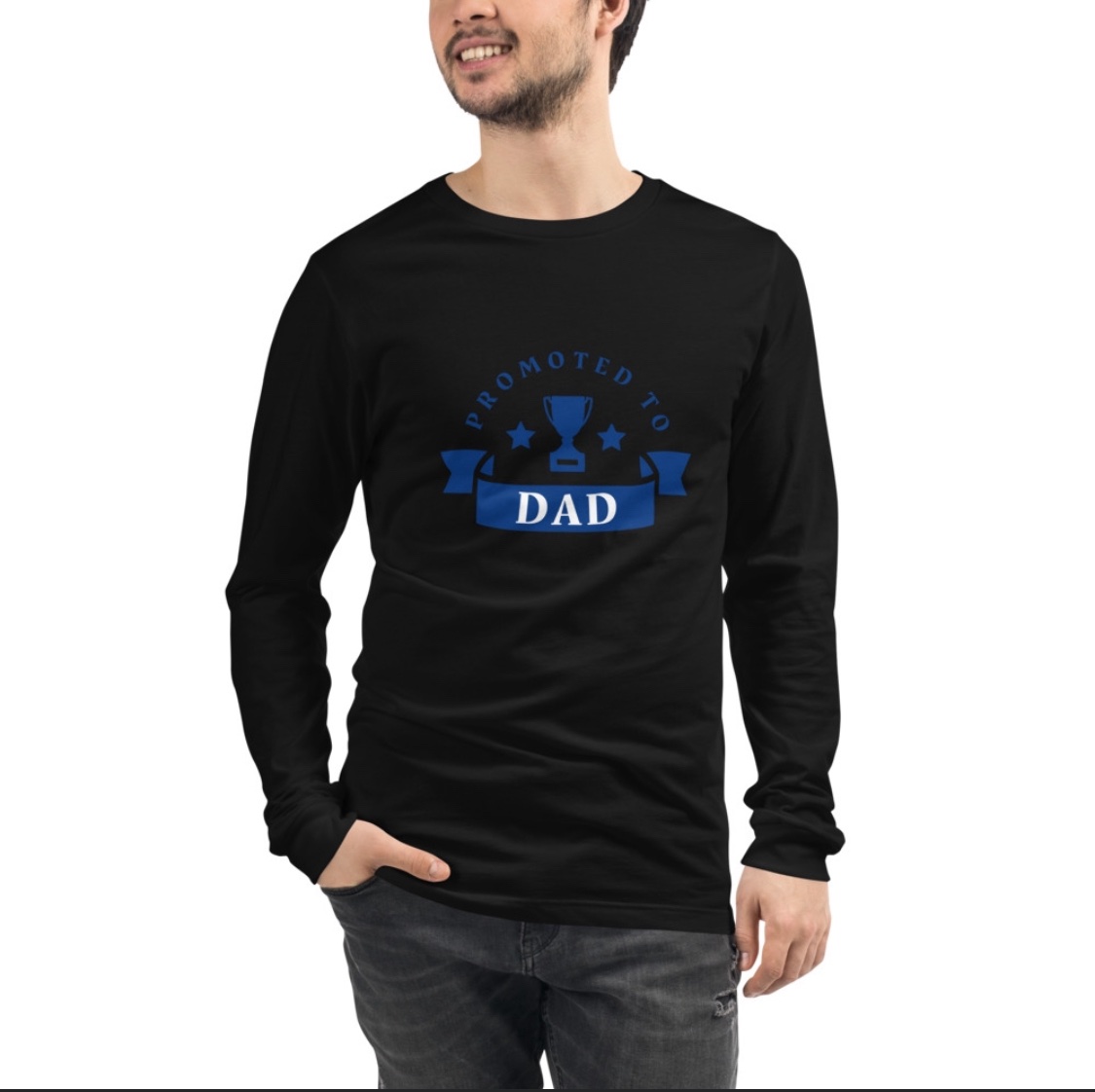 Promoted to Dad Long Sleeve Tee