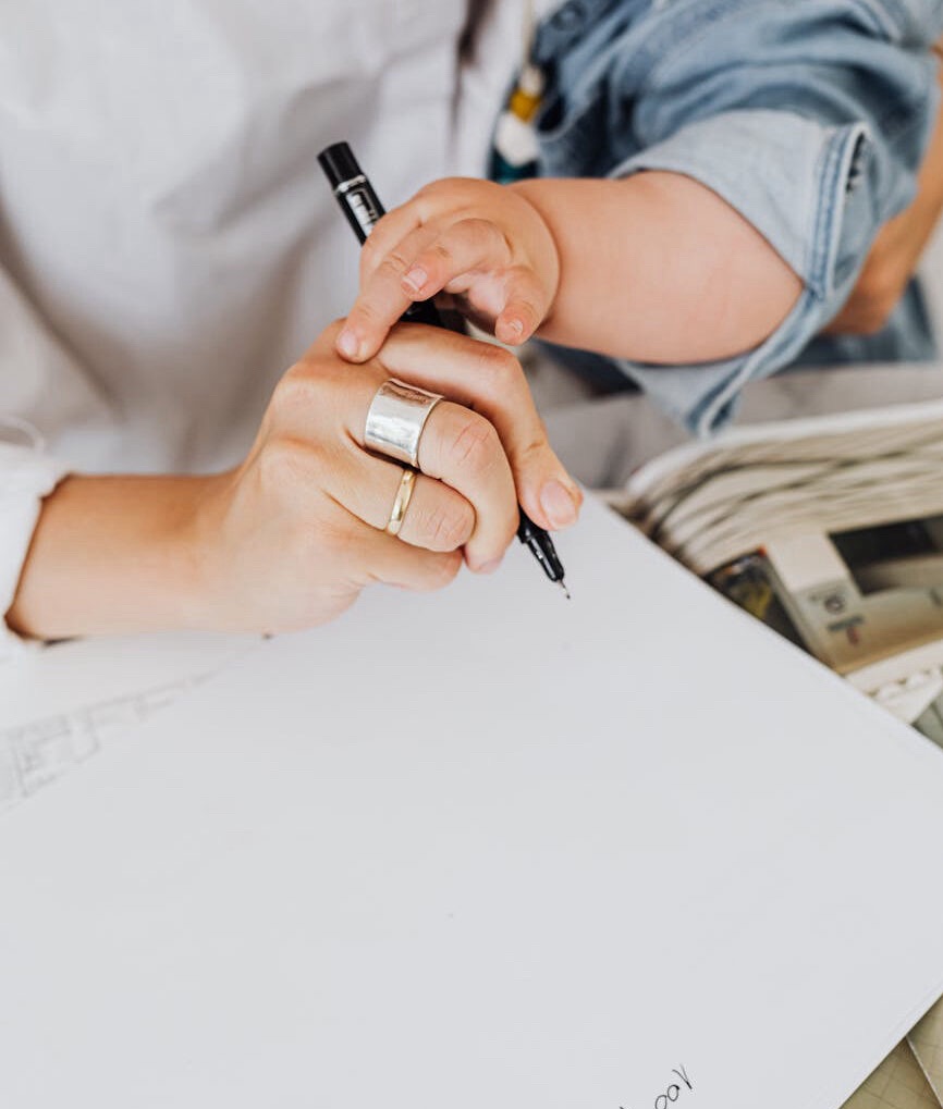Mom writing down her thoughts