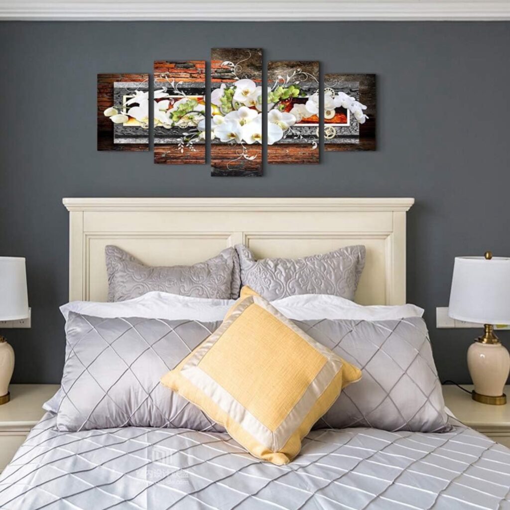 Orchid Canvas Prints Framed Wall Art Decor Set