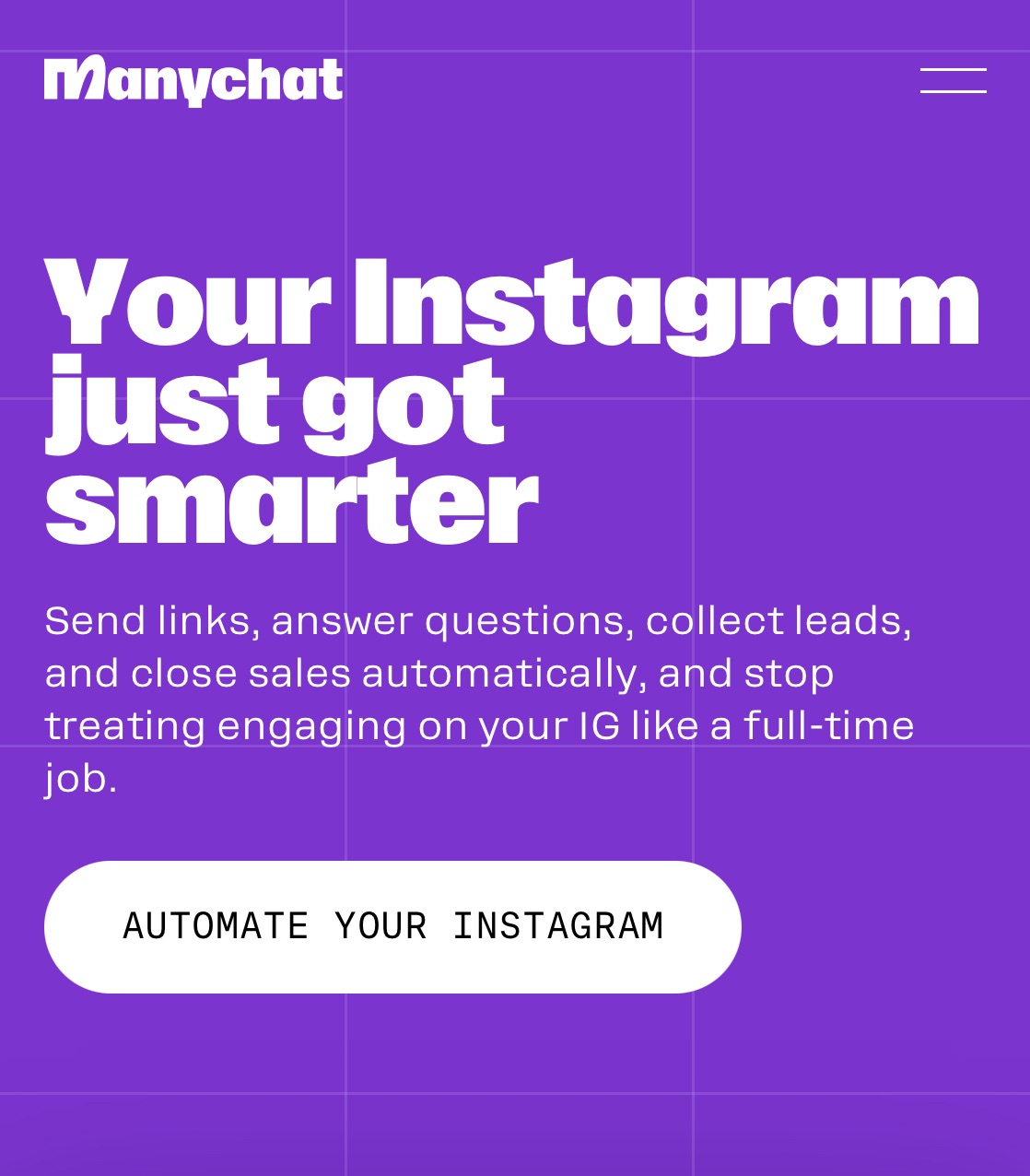 ManyChat Automate your Instagram