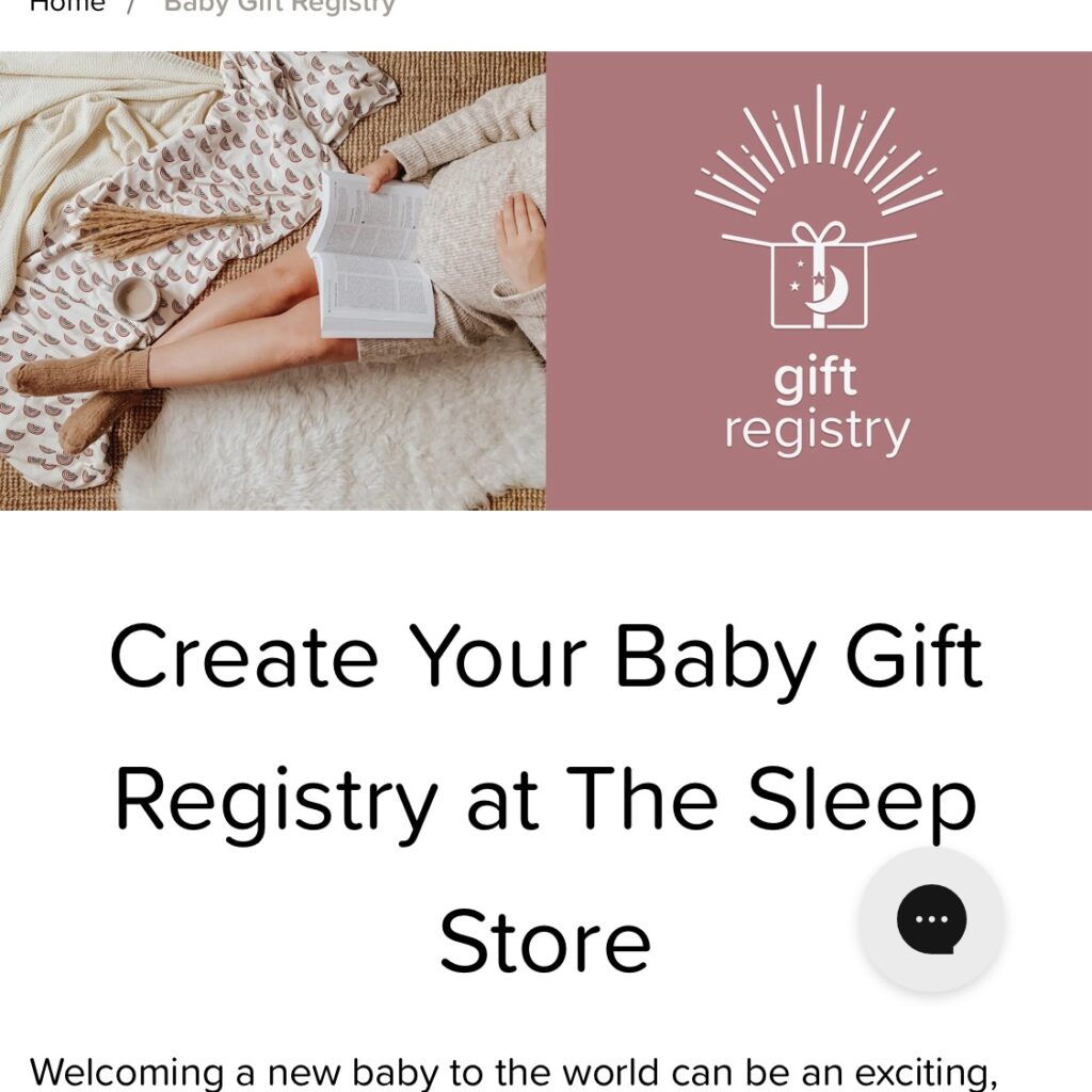The Sleep Store Baby Registry
